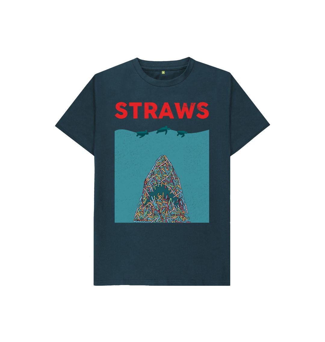 Denim Blue Straws Tee