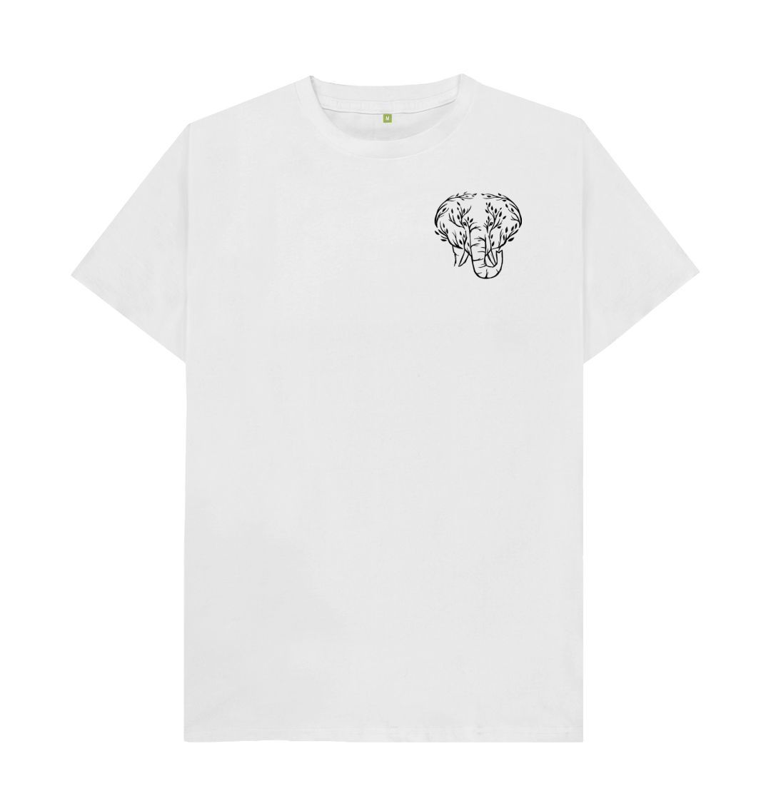 White Green Earth Elephant Tee