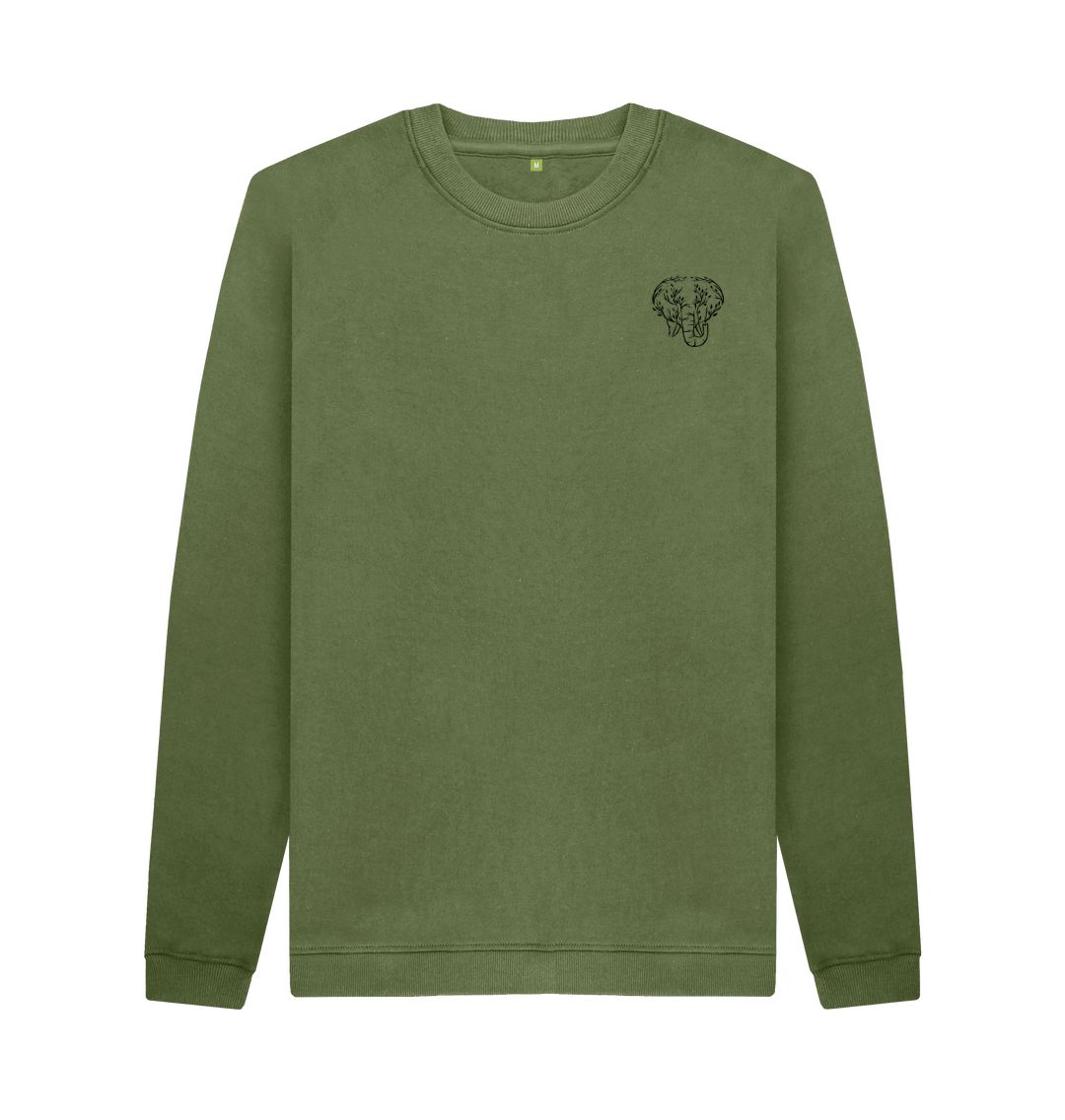 Khaki GreenEarth Elephant Sweater