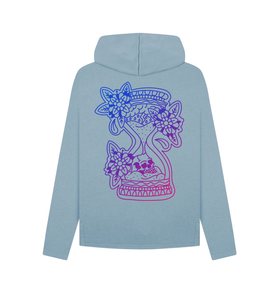 Stone Blue Hour Glass Hoody Relaxed Fit