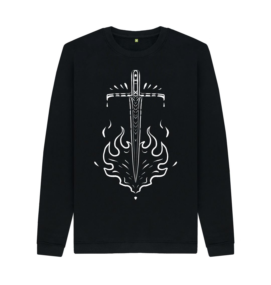 Black GreenEarth Sword Sweater