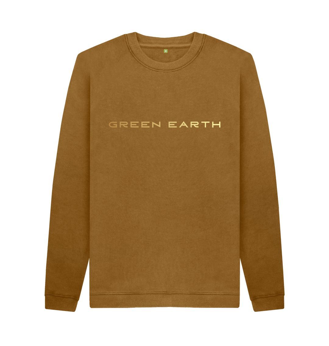 Brown Mens Crew Neck Sweater