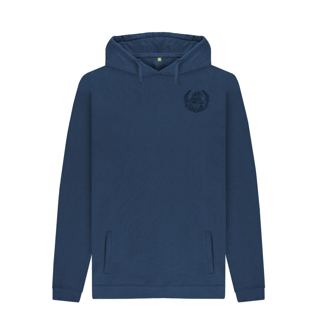 Navy GreenEarth Mushroom Hoodie