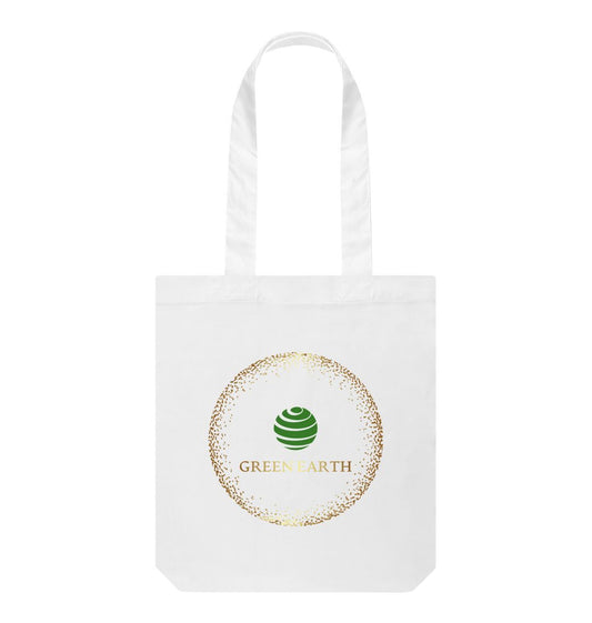 White Green Earth tote bag