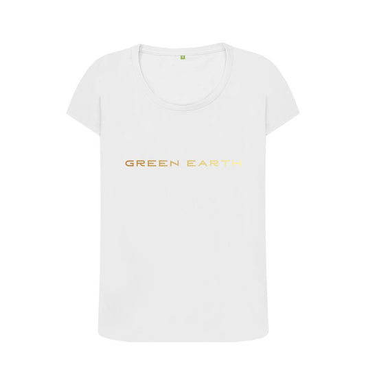 White Womens Crew Neck Tee