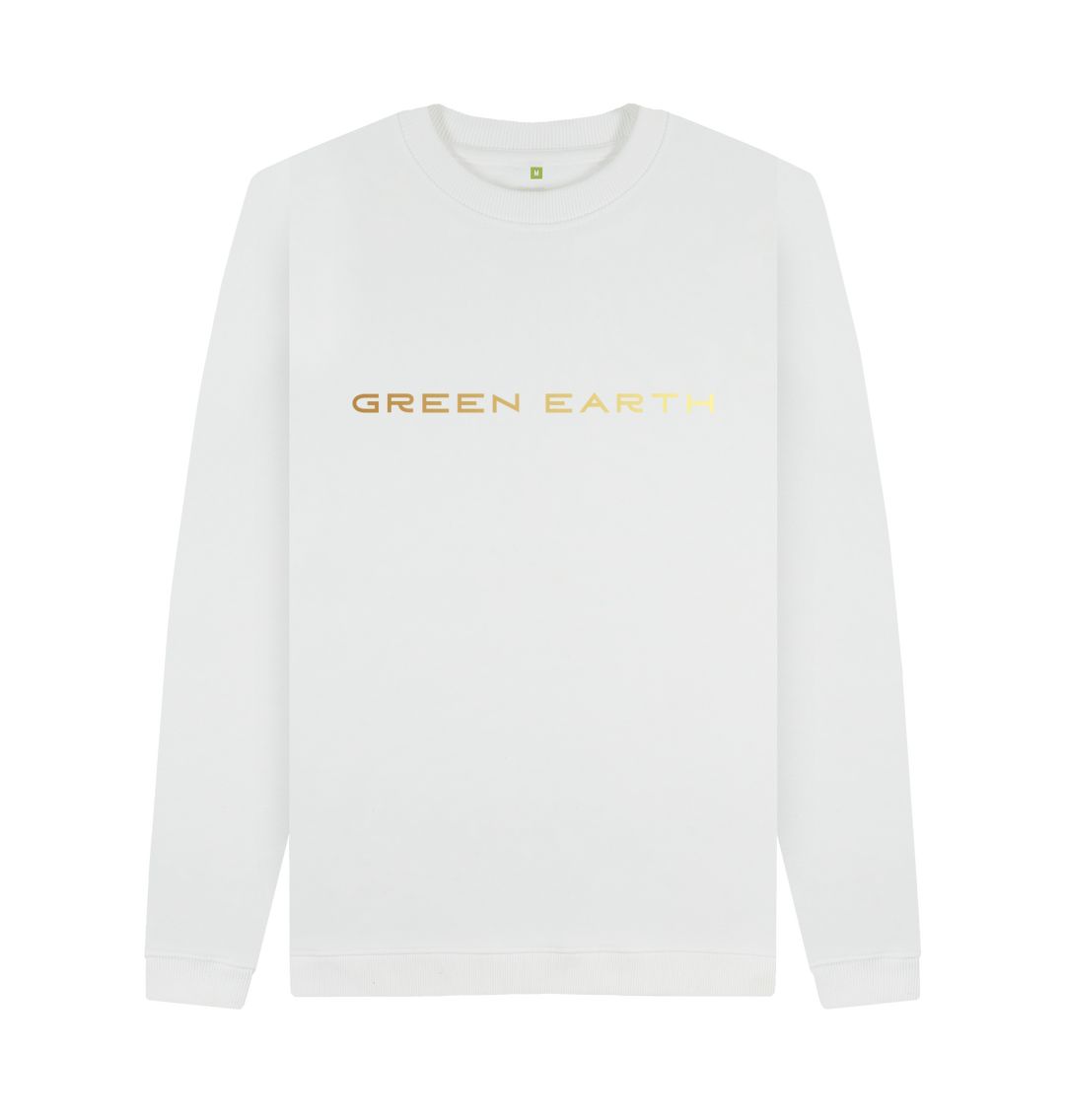 White Mens Crew Neck Sweater