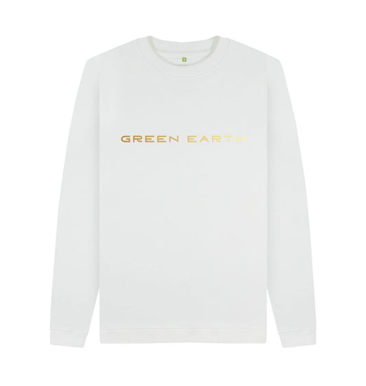 White Mens Crew Neck Sweater