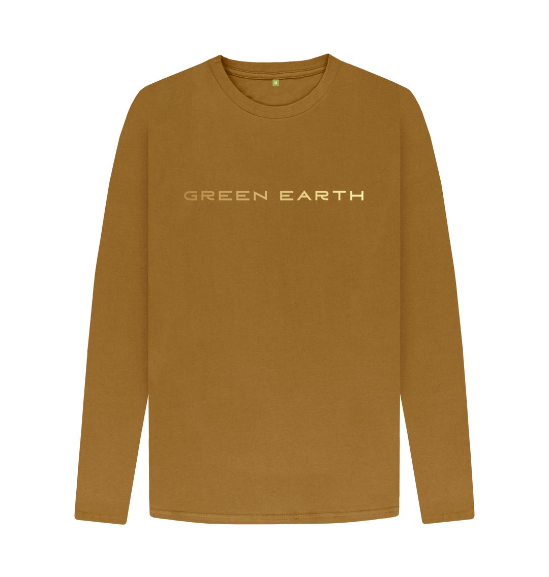 Brown Mens Longsleeve Tee