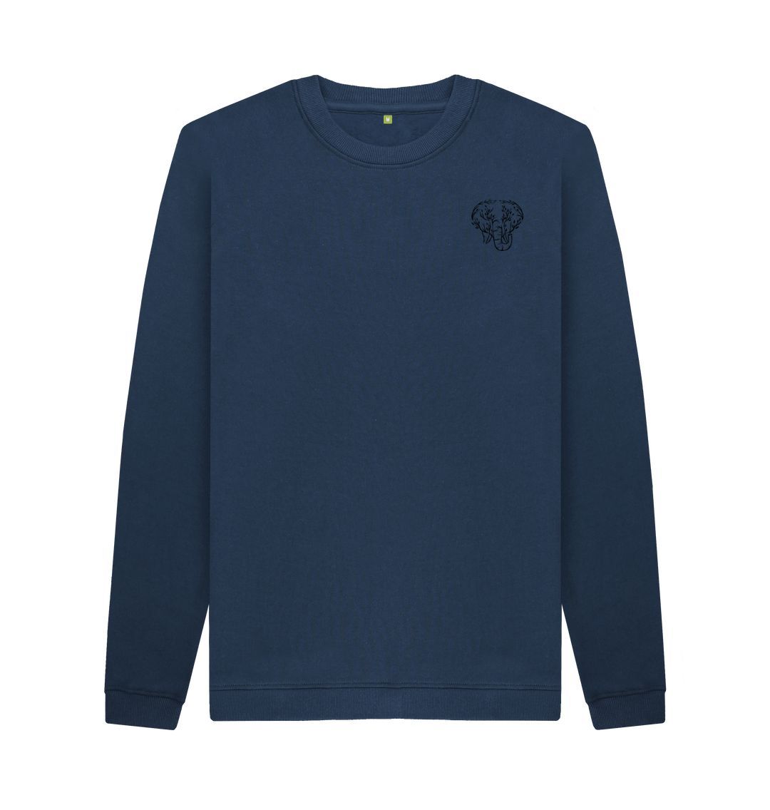 Navy Blue GreenEarth Elephant Sweater