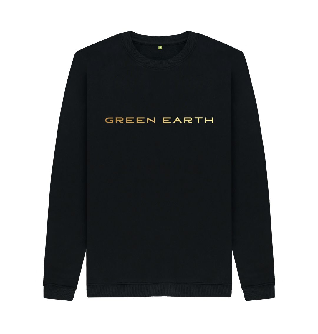 Black Mens Crew Neck Sweater